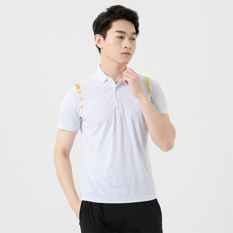 透气冰丝弹力翻领短袖POLO衫KF2-9206男款图5
