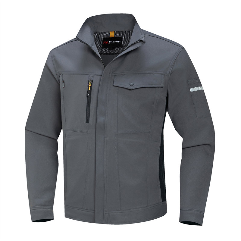 春秋防静电立领纯色拉链款工作服H06-6509图4