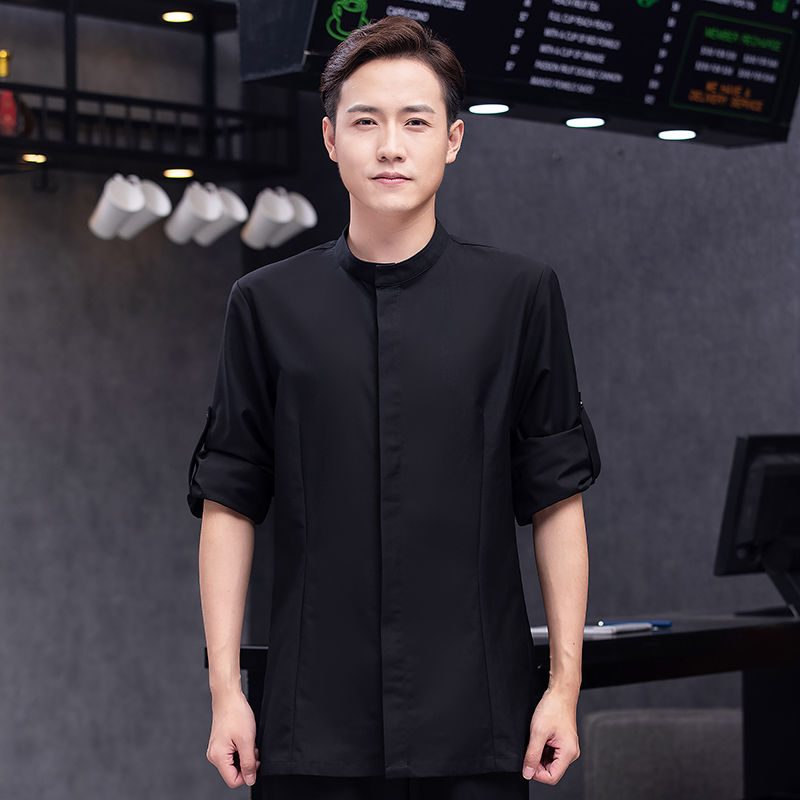 服务员工作服衬衣男款H02-21LY181-182男款图2
