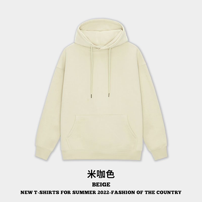 350g潮牌情侣款加厚加绒纯色连帽卫衣G24-M8301图16