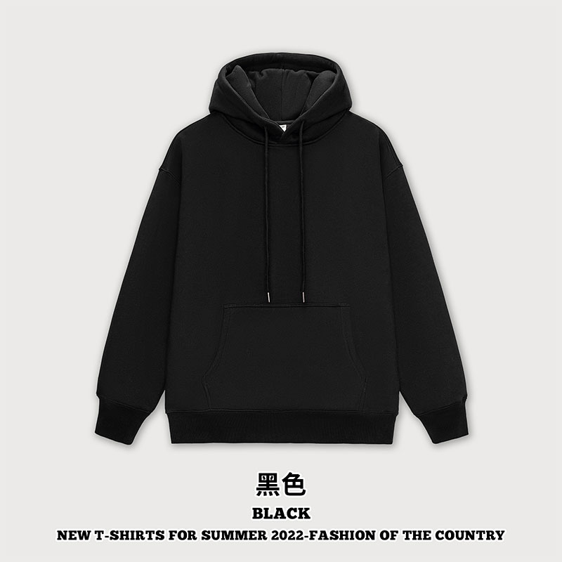350g潮牌情侣款加厚加绒纯色连帽卫衣G24-M8301图13