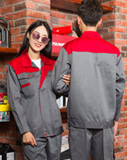 春秋工程撞色长袖工装服上衣B14-P14上衣图5