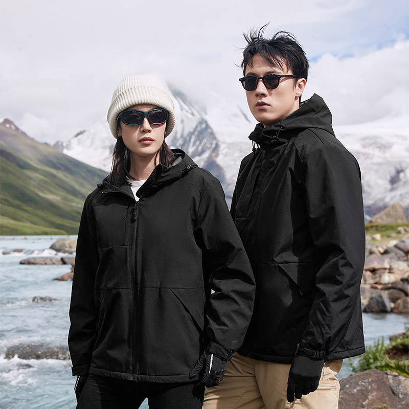 户外登山摇粒绒一体休闲运动冲锋衣情侣款S02-7701图2