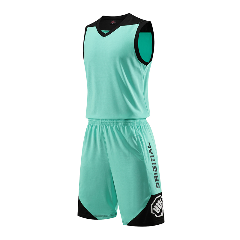 印花拼色速干篮球服套装GLT-2019图4