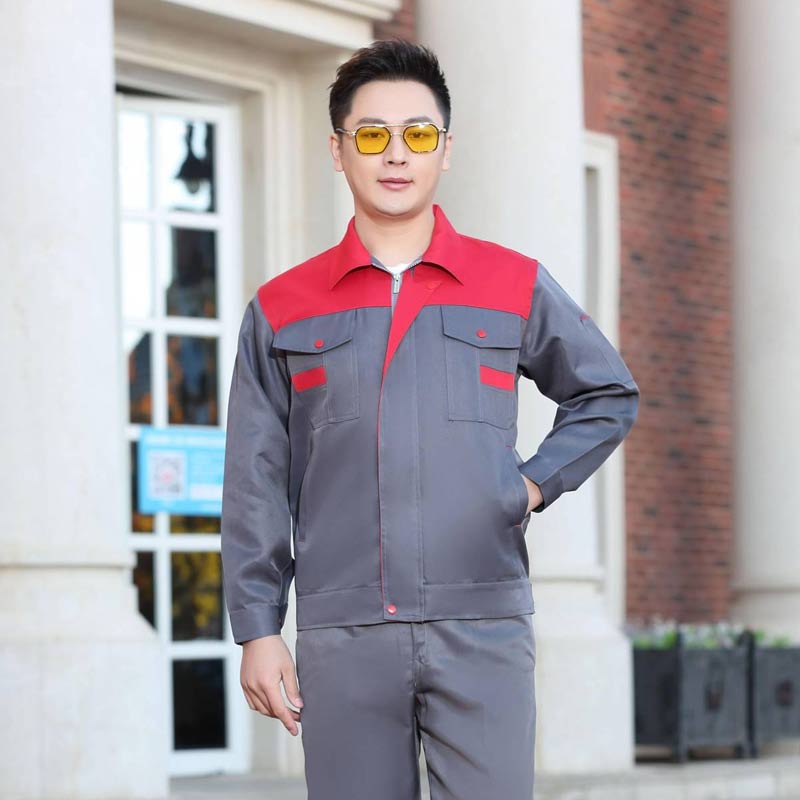 涤丝磨毛拼色工装上衣HBY-T5201-T5209涤丝上衣图5