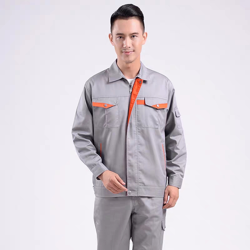 全工艺涤棉厚纱卡拼色工装套装B06-W5901-W5903图2