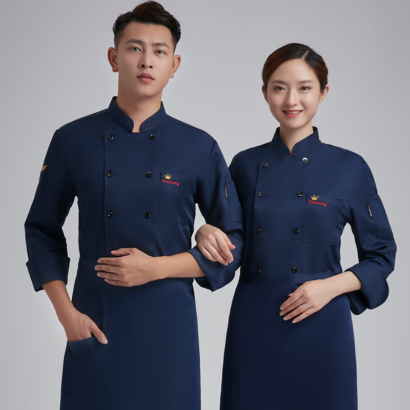 小皇冠长袖厨师服上衣H03-L032图2