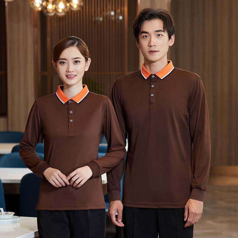 撞色翻领修身酒店服务员工作服上衣SGQ-2020-59图4