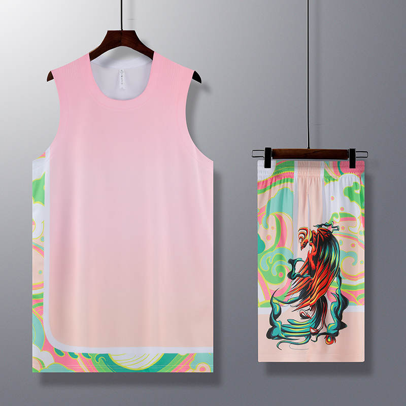 个性印花比赛训练篮球服套装童装GB12-A014童装图2