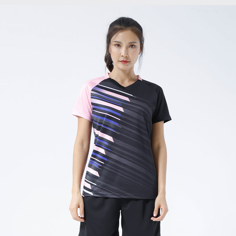 排球比赛短袖训练服上衣女款176-824图2
