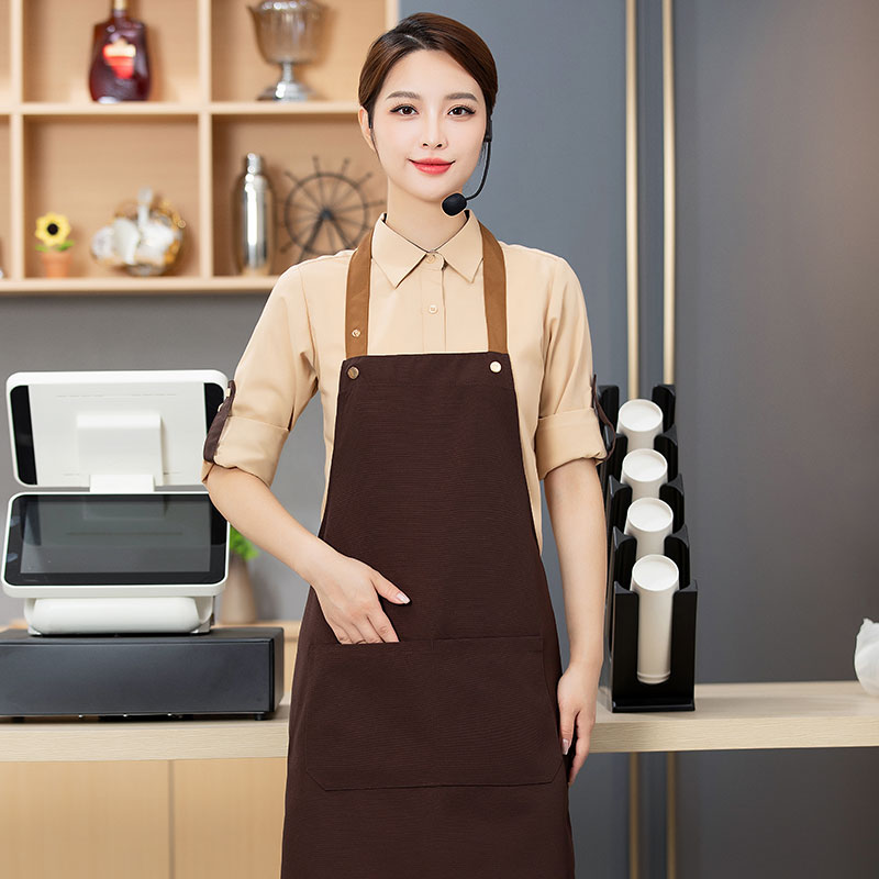 帆布防水挂脖围裙H27-01图5