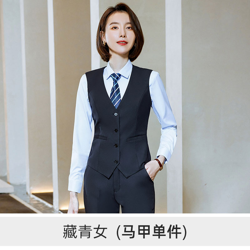 色纺弹力修身白领西装马甲81-5809女马甲图3