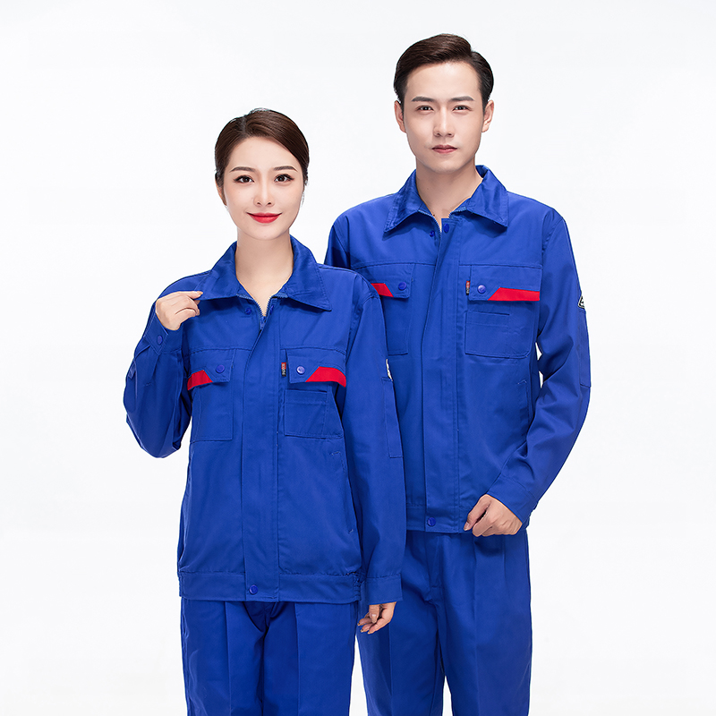 全内包边工艺涤棉防静电工程服长袖工装H22-2188套装图3