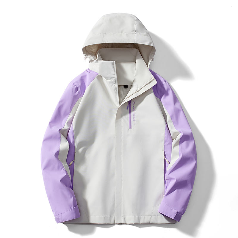 情侣款登山服户外防泼水单层冲锋衣KX-1819图2