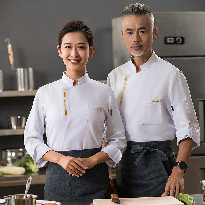 麦穗长袖厨师服上衣H01-22101图4