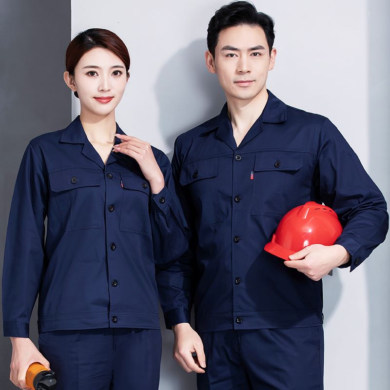 纯棉翻领长袖工作服上衣H30-H052图3