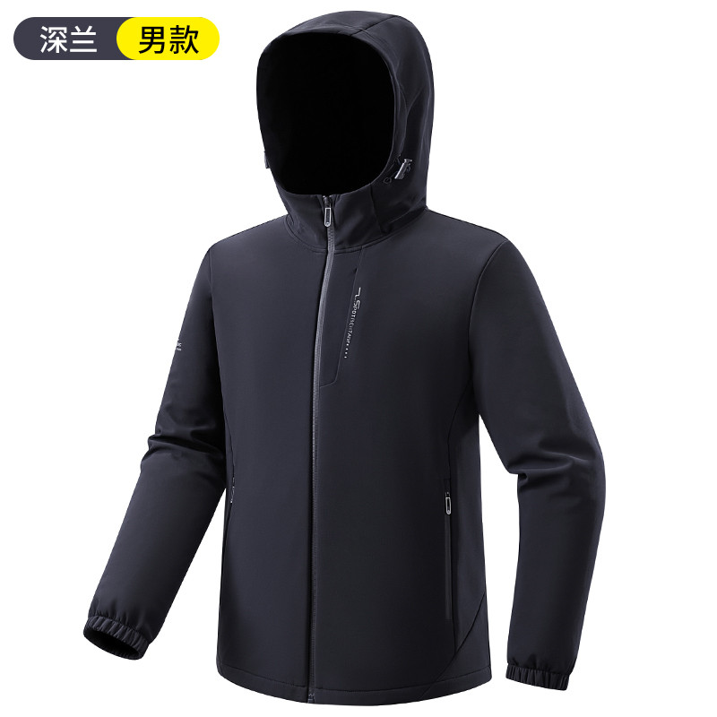 防水软壳衣一体内里摇粒绒冲锋衣KP-23661男款图3