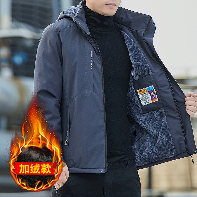 登山户外男士加绒款一体冲锋衣KR-2358加绒图4