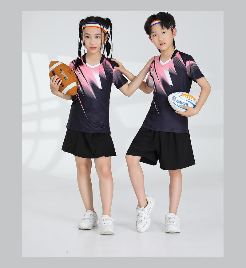 吸汗透气运动速干涤氨天星网布羽毛球服120-1883童款图3