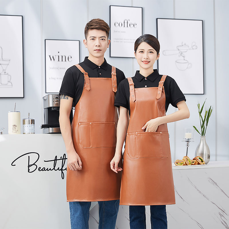 可调节挂脖软皮防水围裙U01-P01图6