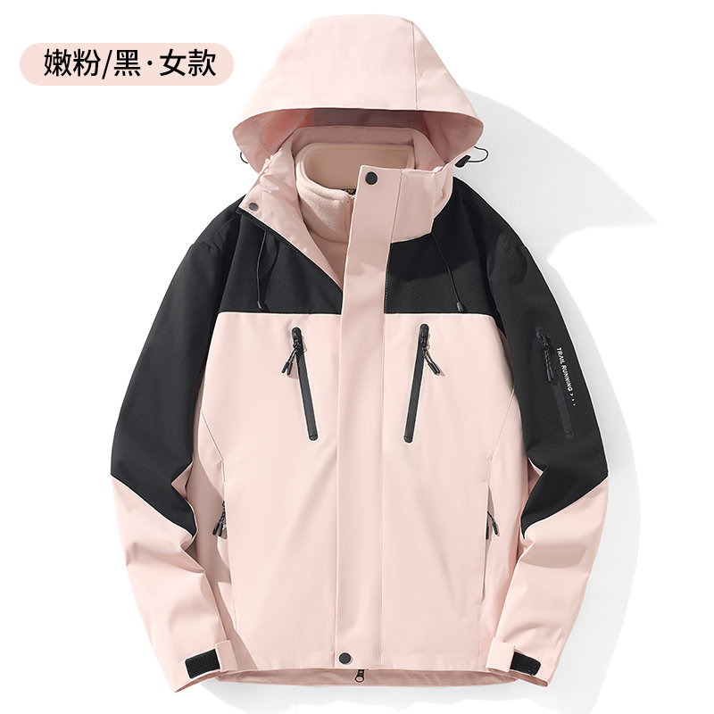 户外加绒三合一冲锋衣女款KM2-25592图6