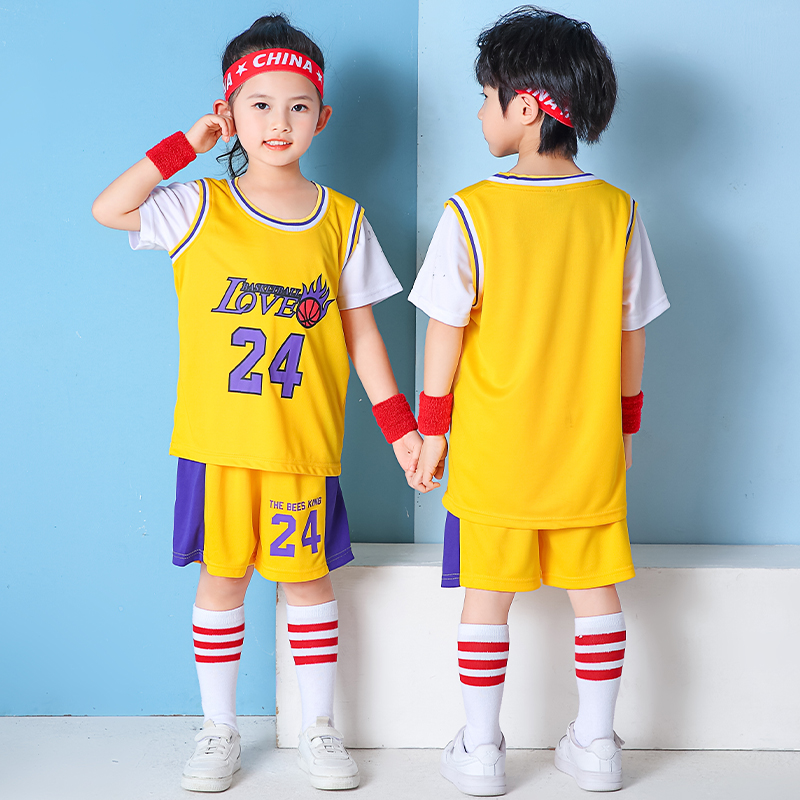 运动篮球服假两件套装童款GY7-JLV24图4