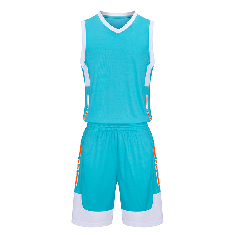 比赛训练V领撞色篮球服套装童款GY4-B32图4