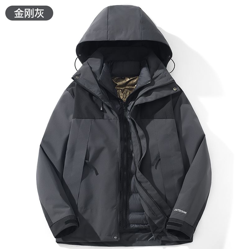 秋冬户外登山羽绒内胆三合一冲锋衣KP-2369图8