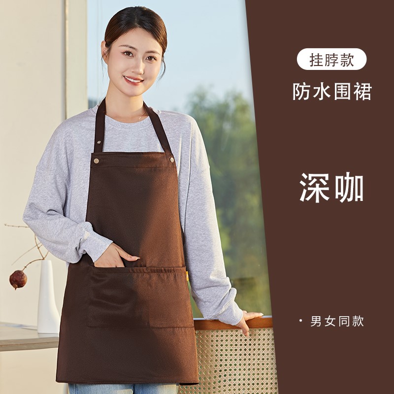 工装尼防水防污挂脖围裙H15-H999图3