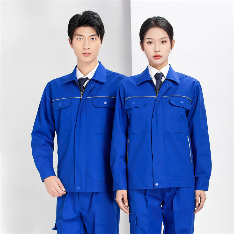 春秋纯色涤棉磨毛工作服套装H22-2419图3