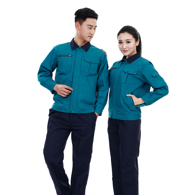 棉毛酵洗帆布春秋长袖工作服上衣J02-8801上衣图7