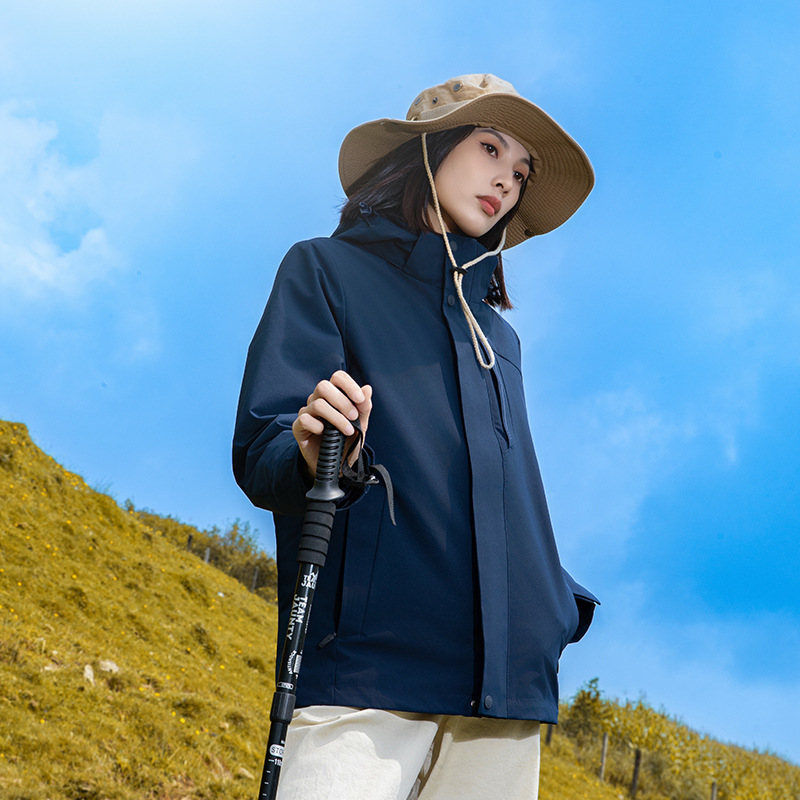 情侣摇粒绒内胆三合一冲锋衣女款KG2-2368图2