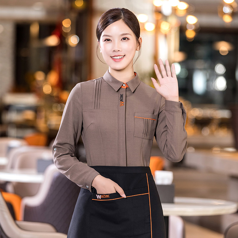 waiter衬衣餐饮服务员工作服H01-2022-35女款图5