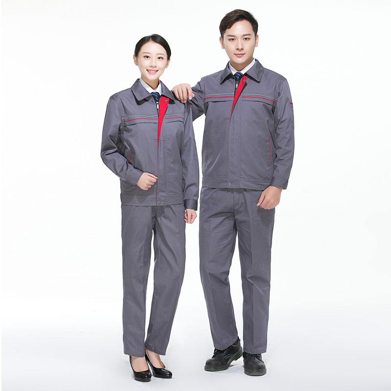 全工艺涤棉厚纱卡长袖工作服G06-1608套装图5