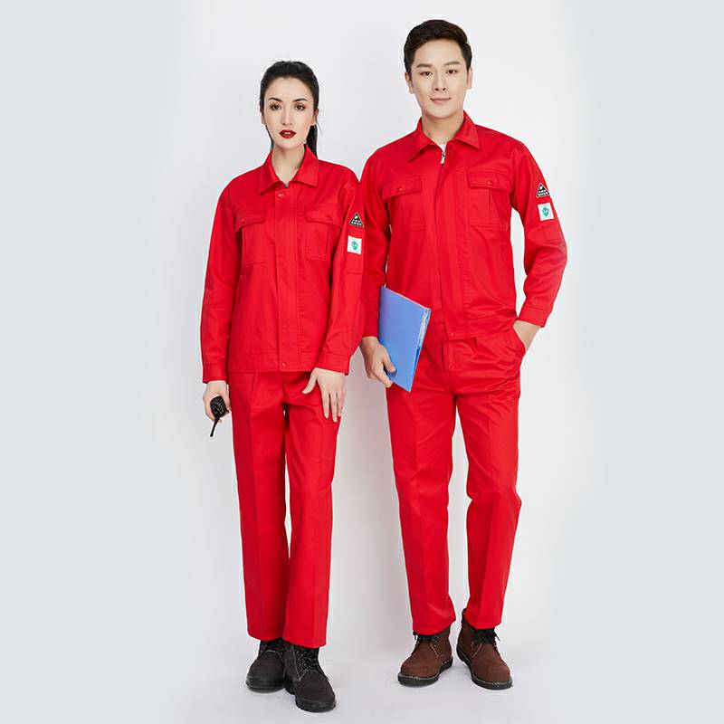 涤棉防静电纯色工装套装HBY-P062上衣图5