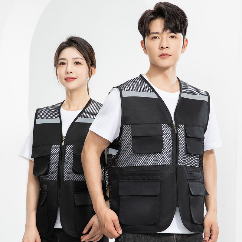 潮流拼色马甲工作服H30-H049图2