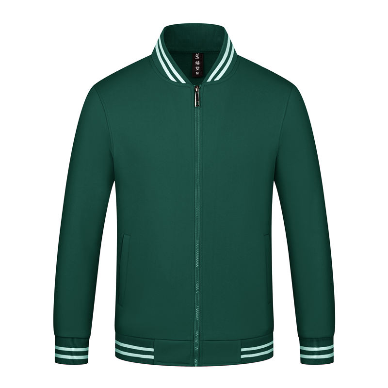 天丝棉加绒纯色拉链棒球服H09-2200图7