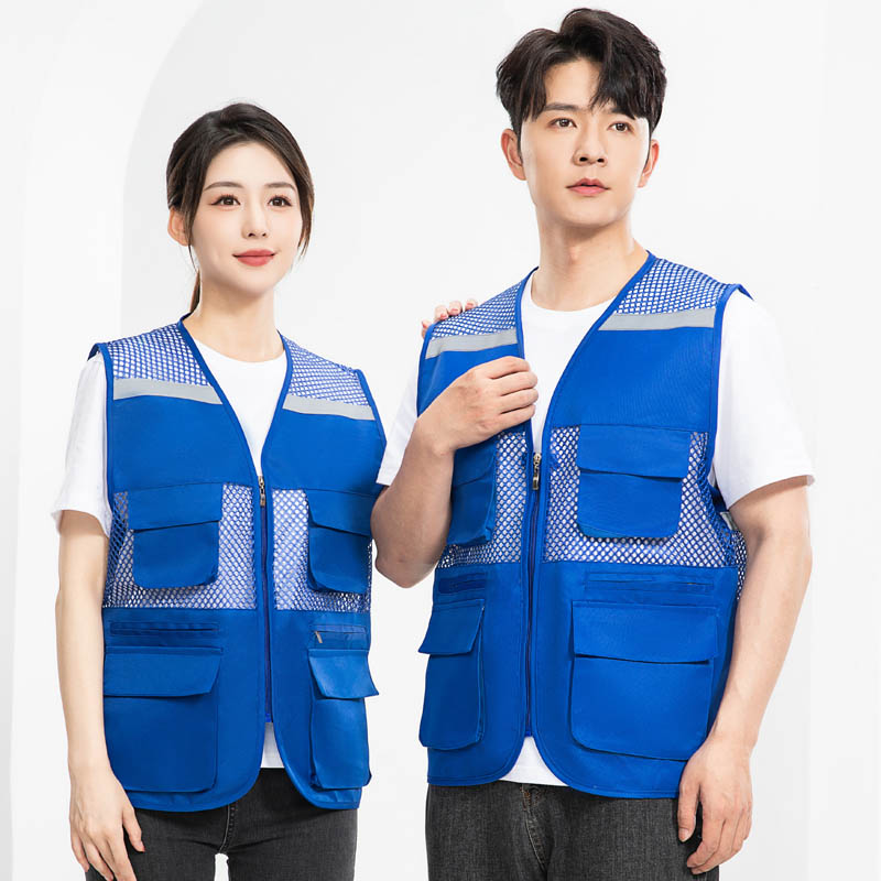 潮流拼色马甲工作服H30-H049图5
