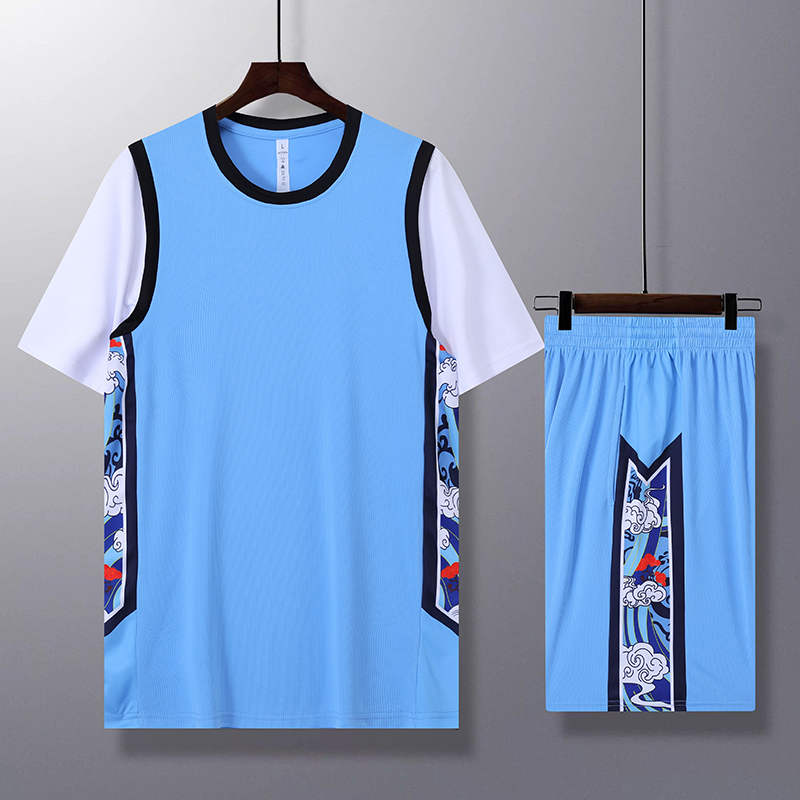 夏季潮流速干假两件篮球服套装GB12-B003图2
