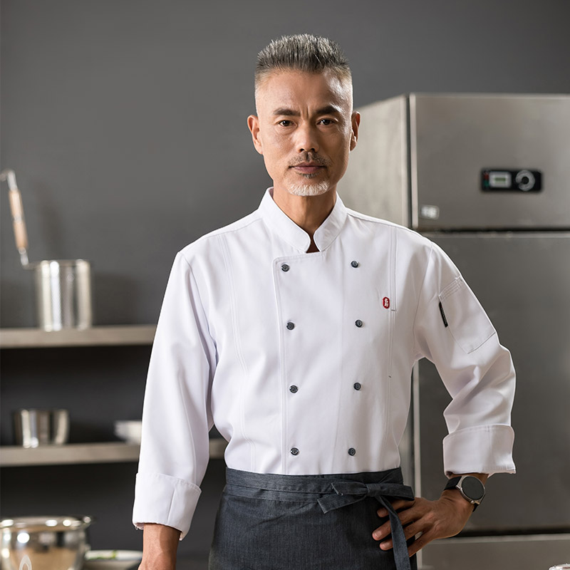 名厨长袖厨师服上衣H01-2022-29图3