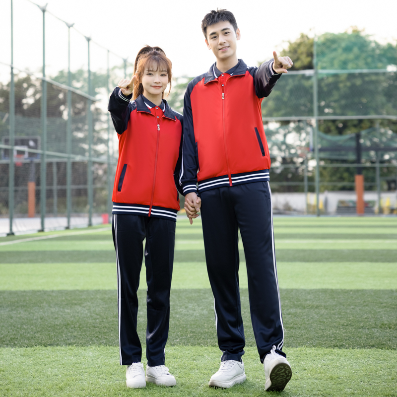 学院运动风秋冬季中小学生长袖校服套装两件套KA-1078-8899图3