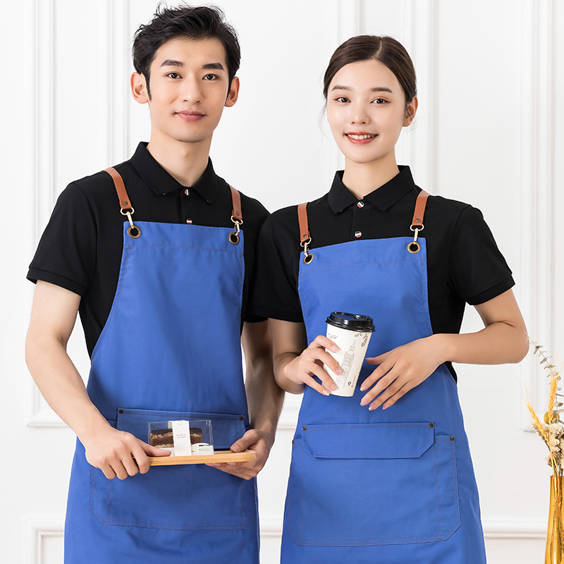 耐磨耐脏防水抗皱帆布挂脖围裙通款H01-220图6