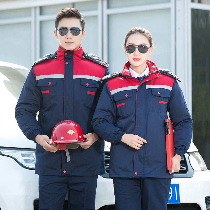 全工艺涤棉厚纱卡反光条棉衣B06-M101-M107图2