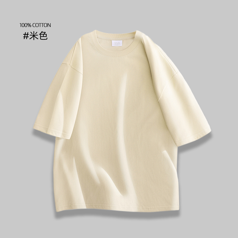 240g26支双纱精梳紧密重磅棉短袖圆领T恤BC5-B07图2