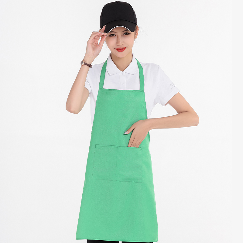 制服呢纯色挂脖围裙U01-599图10