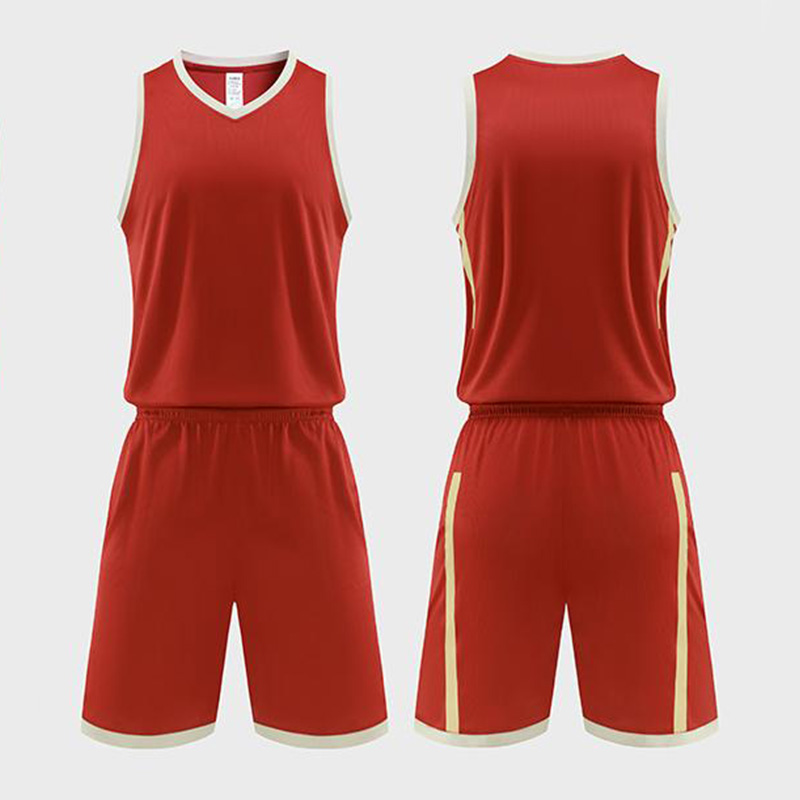 美式粉色竖条背心篮球服套装120-1936图5