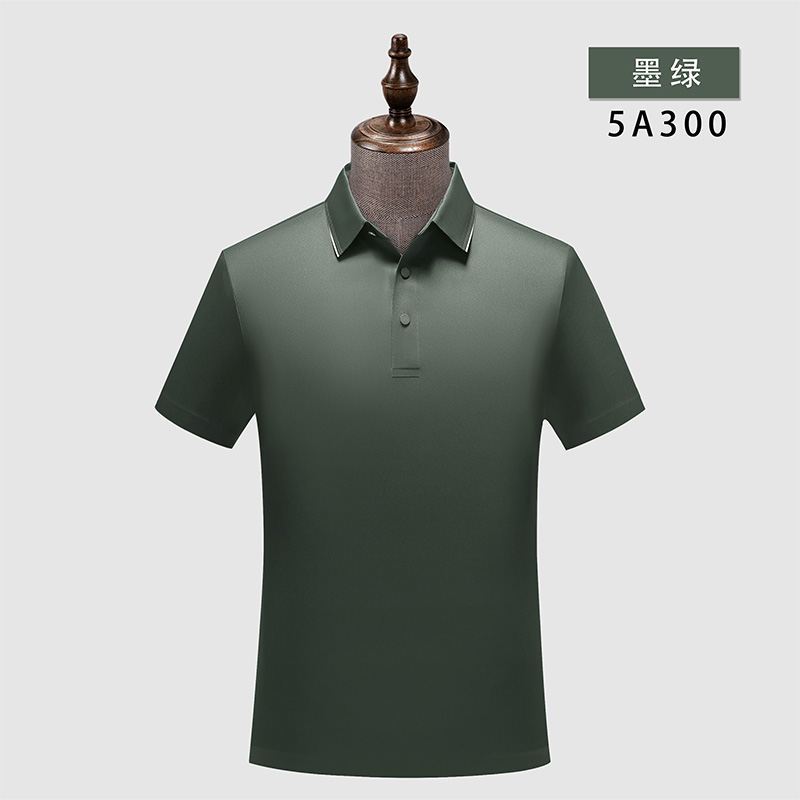 180g锦氨无缝纯色短袖翻领polo衫W02-5A300图9