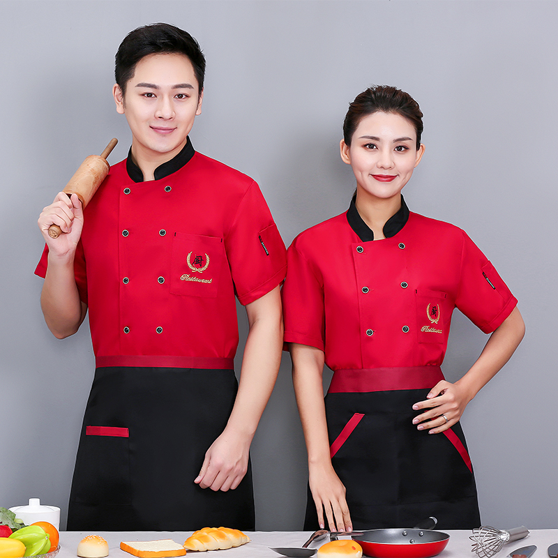 柔美尼兜口厨心厨师服短袖上衣N01-20D071-20D073图4