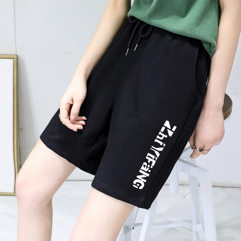 夏季宽松侧边字母休闲运动短裤五分裤女款G32-6008图2