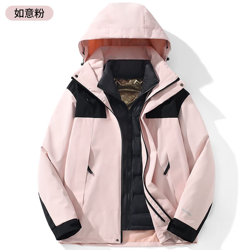 秋冬户外登山羽绒内胆三合一冲锋衣KP-2369图2